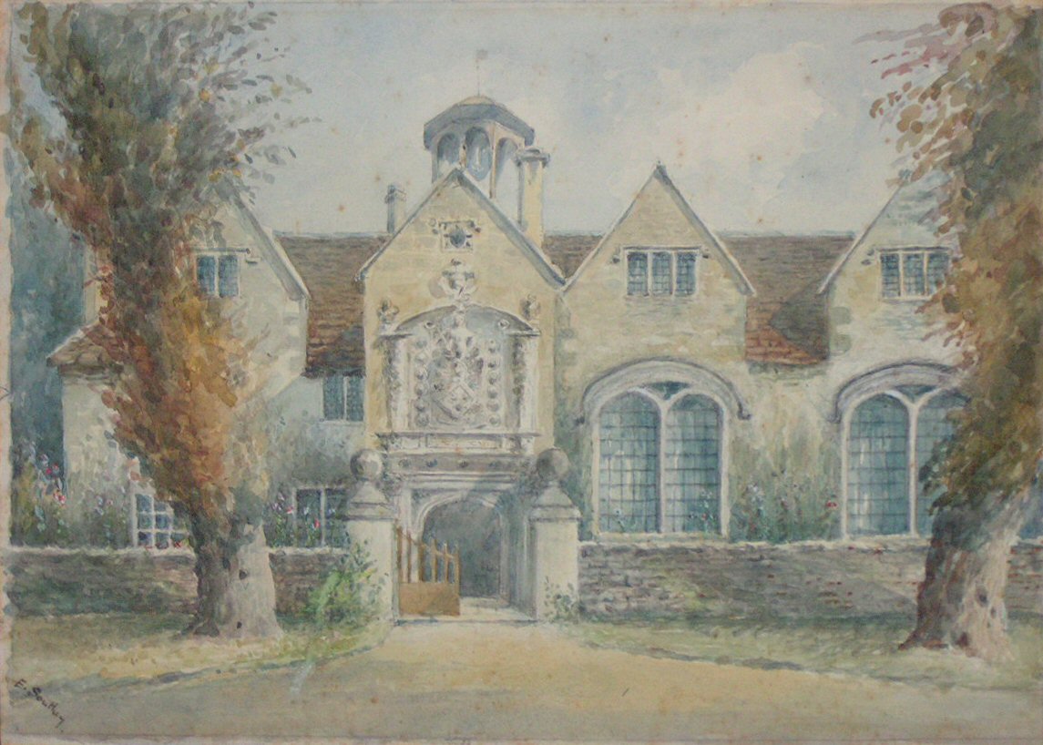 Watercolour - (Corsham Methuen Almshouses)